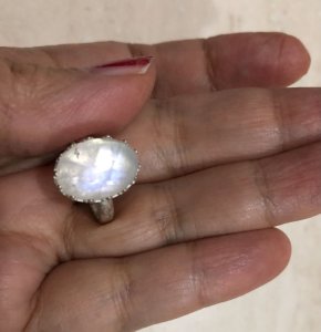 画像5: AAA大粒ロイヤルブルームーンストーンのリング (5)