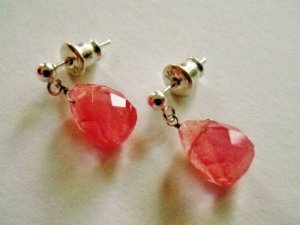 画像3:  cherry (チェリークオーツ)のピアス★Silver925 (3)