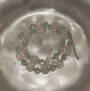 画像2: ローズクオーツとフローライト☆お花のネックレス☆ 天然石ジュエリー (2)