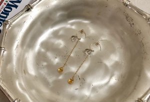 画像2: AAA-スモーキークオーツ・シトリン★K14gf☆ピアス☆ 天然石ジュエリー (2)